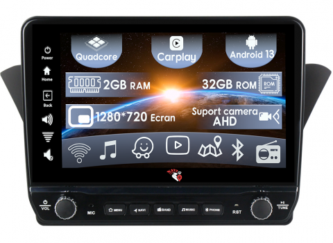 Hyundai - Navigatie dedicata Rohens Coupe 2012 cu butoane rotative model 2024, 9 Inch, 2GB RAM 32GB ROM, Quadcore, Android 13, WiFi, Bluetooth, Magazin Play