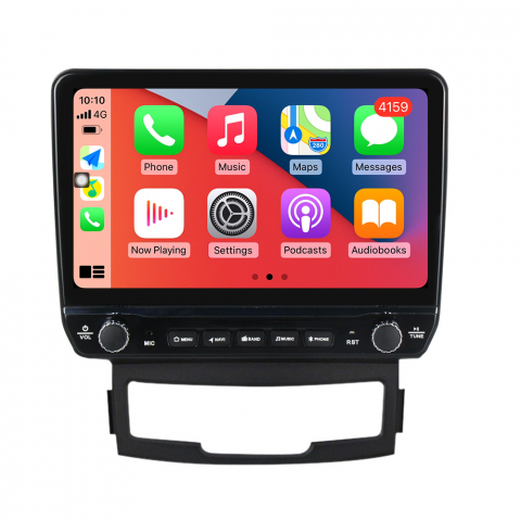SsangYong - Navigatie dedicata Korando 2010-2013 cu butoane rotative model 2024, 4 GB RAM 64 ROM, Quadcore, Android 13, Display QLED, 9", DSP, Carplay, Android Auto, Internet, Youtube , Waze ,
