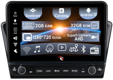 408 2014-2018 - Navigatie dedicata Peugeot 408 2014-2018 cu butoane rotative model 2024, 10 Inch, 2GB RAM 32GB ROM, Quadcore, Android 13, WiFi, Bluetooth, Magazin Play