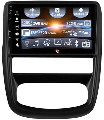 Duster 2010-2014 - (Resigilata) Navigatie dedicata Renault Duster 2010-2015, 2GB RAM 32GB ROM, Quad Core, Display 9" IPS Full HD, Carplay, Android 13, Bluetooth, Magazin Play, Suport camere AHD