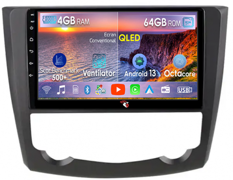 Kadjar 2015-2017 - Navigatie dedicata Renault Kadjar 2015-2017, 4GB RAM 64GB ROM, Octacore, Android 13, Display QLED 9", DSP, Carplay, Android Auto, Internet, Youtube, Waze, WIFI, Bluetooth