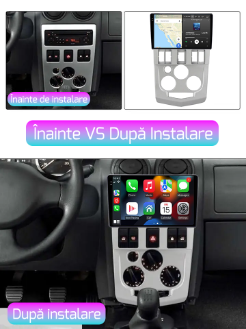 Navigatie dedicata Renault L90 2004-2009, 12GB RAM 256GB ROM, Android 13, Rezolutie 2K, Display QLED, 9", DSP, Carplay, Android Auto, Internet, Youtube, Waze, Wi Fi, USB [4]