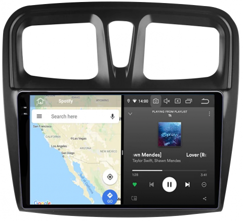 Navigatie dedicata Renault Logan 2014-2019, 12GB RAM 256GB ROM, Android 13, Rezolutie 2K, Display QLED, 9", DSP, Carplay, Android Auto, Internet, Youtube, Waze, Wi Fi, USB [4]