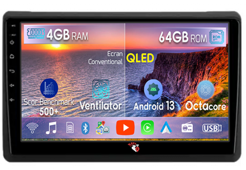 Renault Master 2021 - Navigatie dedicata Renault Master 2021, 4GB RAM 64GB ROM, Octacore, Android 13, Display QLED 10", DSP, Carplay, Android Auto, Internet, Youtube, Waze, WIFI, Bluetooth