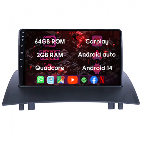 (Resigilata) Navigatie dedicata Renault Megane 2 2002-2009, 2GB RAM 32GB ROM, Quad Core, Display 9" IPS Full HD, Carplay, Android 13, Bluetooth, Magazin Play, Suport camere AHD [9]