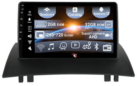 Megane 2 - (Resigilata) Navigatie dedicata Renault Megane 2 2002-2009, 2GB RAM 32GB ROM, Quad Core, Display 9" IPS Full HD, Carplay, Android 13, Bluetooth, Magazin Play, Suport camere AHD