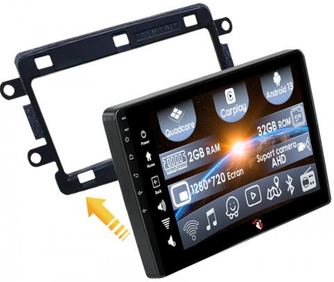 Sandero Dacia Duster Captur Lada Xray - (Resigilata) Navigatie dedicata Renault Sandero Dacia Duster Captur Lada Xray, 2GB RAM 32GB ROM, Quad Core, Display 9" IPS Full HD, Carplay, Android 13, Bluetooth, Magazin Play, Suport camere AHD