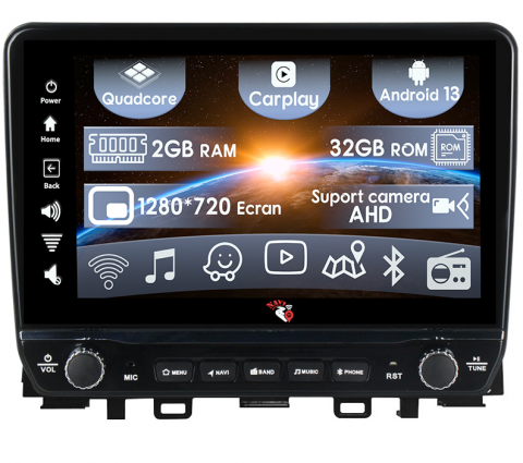 RIO 2017 2018 2019 - Navigatie dedicata RIO 2017 2018 2019 cu butoane rotative model 2024, 9 Inch, 2GB RAM 32GB ROM, Quadcore, Android 13, WiFi, Bluetooth, Magazin Play