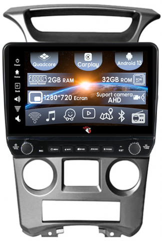 Kia - Navigatie dedicata Carens 2007-2011 cu butoane rotative model 2024, 9 Inch, 2GB RAM 32GB ROM, Quadcore, Android 13, WiFi, Bluetooth, Magazin Play