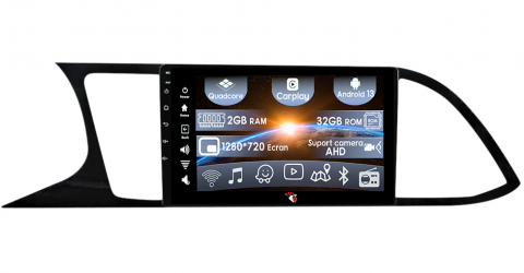 Seat - (Resigilata) Navigatie dedicata Seat Leon 2012-2018, 2GB RAM 32GB ROM, Quad Core, Display 9" IPS Full HD, Carplay, Android 13, Bluetooth, Magazin Play, Suport camere AHD