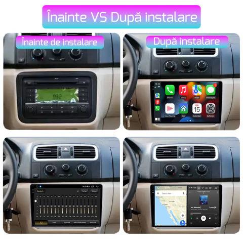 Navigatie dedicata Skoda Fabia 2007-2014, 12GB RAM 256GB ROM, Android 13, Rezolutie 2K, Display QLED, 10", DSP, Carplay, Android Auto, Internet, Youtube, Waze, Wi Fi, USB [4]