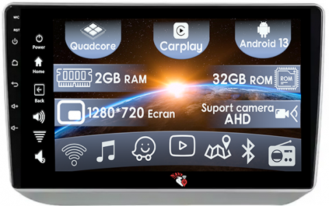 Fabia 2007-2014 - (Resigilata) Navigatie dedicata Skoda Fabia 2007-2014, 2GB RAM 32GB ROM, Quad Core, Display 10" IPS Full HD, Carplay, Android 13, Bluetooth, Magazin Play, Suport camere AHD