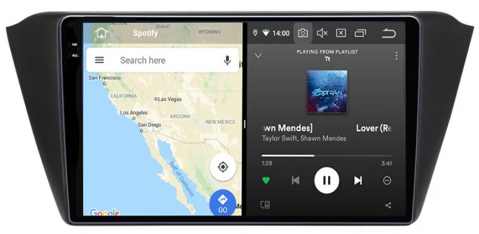 Navigatie dedicata Skoda Fabia 2015, 12GB RAM 256GB ROM, Android 13, Rezolutie 2K, Display QLED, 9", DSP, Carplay, Android Auto, Internet, Youtube, Waze, Wi Fi, USB [4]