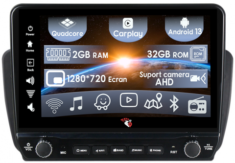Seat - Navigatie dedicata Ibiza 2009-2013 cu butoane rotative model 2024, 9 Inch, 2GB RAM 32GB ROM, Quadcore, Android 13, WiFi, Bluetooth, Magazin Play