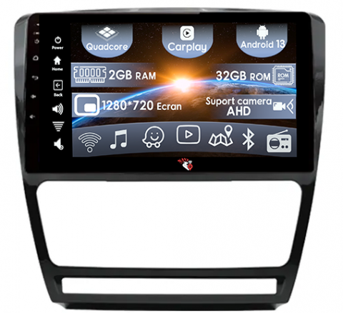 Skoda - (Resigilata) Navigatie dedicata Skoda Octavia 2008-2013, 2GB RAM 32GB ROM, Quad Core, Display 10" IPS Full HD, Carplay, Android 13, Bluetooth, Magazin Play, Suport camere AHD