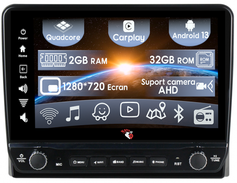 Toyota - Navigatie dedicata Hiace 2013-2018 cu butoane rotative model 2024, 10 Inch, 2GB RAM 32GB ROM, Quadcore, Android 13, WiFi, Bluetooth, Magazin Play