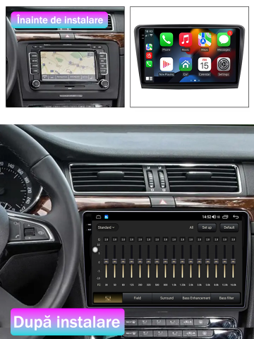 Navigatie dedicata Skoda Superb 2008-2015, 12GB RAM 256GB ROM, Android 13, Rezolutie 2K, Display QLED, 10", DSP, Carplay, Android Auto, Internet, Youtube, Waze, Wi Fi, USB [4]