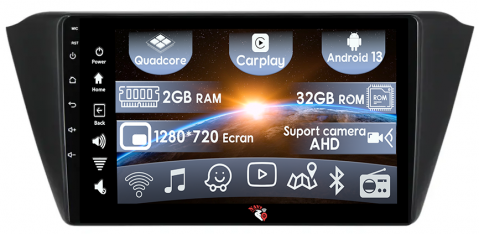 Skoda - (Resigilata) Navigatie dedicata Skoda Superb 2016, 2GB RAM 32GB ROM, Quad Core, Display 10.1" IPS Full HD, Carplay, Android 13, Bluetooth, Magazin Play, Suport camere AHD