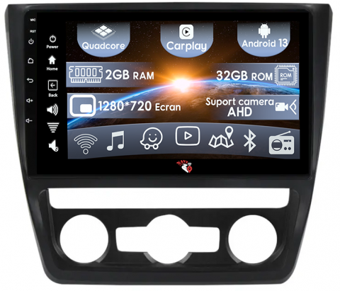 Navigatii 2GB RAM - (Resigilata) Navigatie dedicata Skoda Yeti 5L 2009-2014, 2GB RAM 32GB ROM, Quad Core, Display 10" IPS Full HD, Carplay, Android 13, Bluetooth, Magazin Play, Suport camere AHD