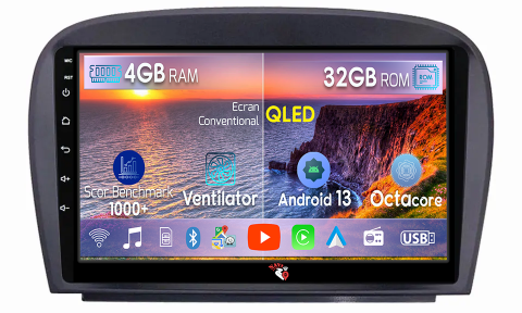 Mercedes-Benz - Navigatie dedicata Smart Fortwo 2016, 9 Inch, 4GB RAM 32GB ROM, Octacore, Android 13, QLED 1K, RDS, DSP, WiFi, Bluetooth, Magazin Play