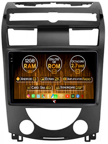 SsangYong - Navigatie dedicata SsangYong Rexton 2006-2012, 12GB RAM 256GB ROM, Android 13, Rezolutie 2K, Display QLED, 10", DSP, Carplay, Android Auto, Internet, Youtube, Waze, Wi Fi, USB