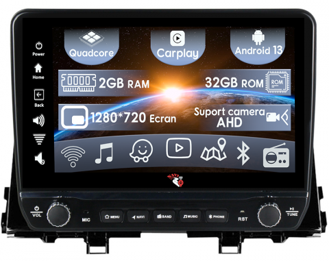 Morning Picanto 2017-2020 - Navigatie dedicata Morning picanto 2017-2020 cu butoane rotative model 2024, 9 Inch, 2GB RAM 32GB ROM, Quadcore, Android 13, WiFi, Bluetooth, Magazin Play