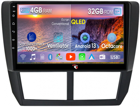Subaru - Navigatie dedicata Subaru Forester 2008-2012, Android 13, Octacore, 4GB RAM 32 ROM, DSP, 9 inch, QLED 1K, MAGAZIN PLAY