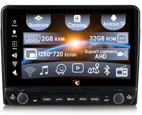 Peugeot - Navigatie dedicata Peugeot 308 2013 - 2017 cu butoane rotative model 2024, 9 Inch, 2GB RAM 32GB ROM, Quadcore, Android 13, WiFi, Bluetooth, Magazin Play
