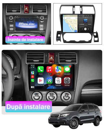 Navigatie dedicata Subaru Forester 2015-2017, 12GB RAM 256GB ROM, Android 13, Rezolutie 2K, Display QLED, 9", DSP, Carplay, Android Auto, Internet, Youtube, Waze, Wi Fi, USB [4]
