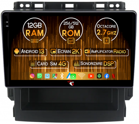 Subaru - Navigatie dedicata Subaru Forester 2017-2020 , 12GB RAM 256GB ROM, Android 13, Rezolutie 2K, Display QLED, 9", DSP, Carplay, Android Auto, Internet, Youtube, Waze, Wi Fi, USB