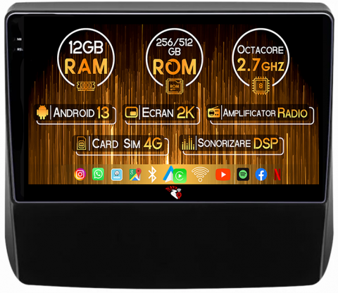 Subaru - Navigatie dedicata Subaru Forester 2018-2021, 12GB RAM 256GB ROM, Android 13, Rezolutie 2K, Display QLED, 9", DSP, Carplay, Android Auto, Internet, Youtube, Waze, Wi Fi, USB
