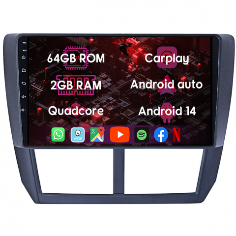 (Resigilata) Navigatie dedicata Subaru Forester 3 2007-2013, 2GB RAM 32GB ROM, Quad Core, Display 9" IPS Full HD, Carplay, Android 13, Bluetooth, Magazin Play, Suport camere AHD [5]