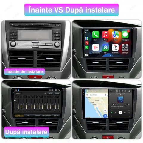 Navigatie dedicata Subaru Forester 3 2007-2013, 12GB RAM 256GB ROM, Android 13, Rezolutie 2K, Display QLED, 9", DSP, Carplay, Android Auto, Internet, Youtube, Waze, Wi Fi, USB [2]