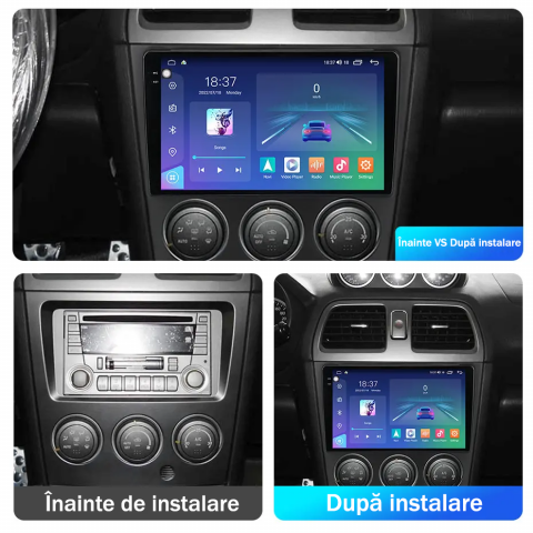 Navigatie dedicata Subaru Impreza 2002-2007, 12GB RAM 256GB ROM, Android 13, Rezolutie 2K, Display QLED, 9", DSP, Carplay, Android Auto, Internet, Youtube, Waze, Wi Fi, USB [3]