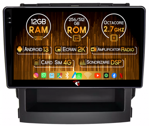Subaru - Navigatie dedicata Subaru impreza/Forester 9 inch, 2017-2020, 12GB RAM 256GB ROM, Android 13, Rezolutie 2K, Display QLED, 9", DSP, Carplay, Android Auto, Internet, Youtube, Waze,