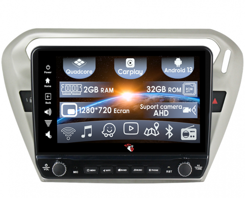 301 2013-2016 - Navigatie dedicata Peugeot 301 2013-2016 cu butoane rotative model 2024, 9 Inch, 2GB RAM 32GB ROM, Quadcore, Android 13, WiFi, Bluetooth, Magazin Play