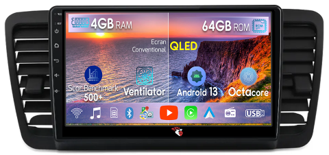 Subaru - Navigatie dedicata Subaru Legacy Outback 2003-2009, 4GB RAM 64GB ROM, Octacore, Android 13, Display QLED 9", DSP, Carplay, Android Auto, Internet, Youtube, Waze, WIFI, Bluetooth
