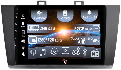 Subaru - (Resigilata) Navigatie dedicata Subaru Legacy Outback 2015-2018, 2GB RAM 32GB ROM, Quad Core, Display 9" IPS Full HD, Carplay, Android 13, Bluetooth, Magazin Play, Suport camere AHD