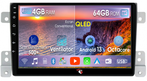 Alfa Romeo - Navigatie dedicata Suzuki Grand Vitara 2005-2015, 4GB RAM 64GB ROM, Octacore, Android 13, Display QLED 9", DSP, Carplay, Android Auto, Internet, Youtube, Waze, WIFI, Bluetooth