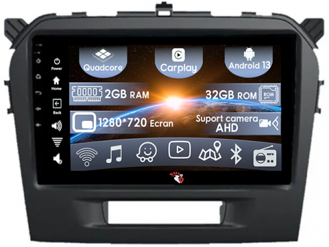 Suzuki - (Resigilata) Navigatie dedicata Suzuki Grand Vitara 2016+, 2GB RAM 32GB ROM, Quad Core, Display 9" IPS Full HD, Carplay, Android 13, Bluetooth, Magazin Play, Suport camere AHD
