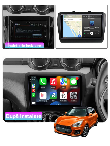 Navigatie dedicata Suzuki Swift 2016-2020, 12GB RAM 256GB ROM, Android 13, Rezolutie 2K, Display QLED, 9", DSP, Carplay, Android Auto, Internet, Youtube, Waze, Wi Fi, USB [4]