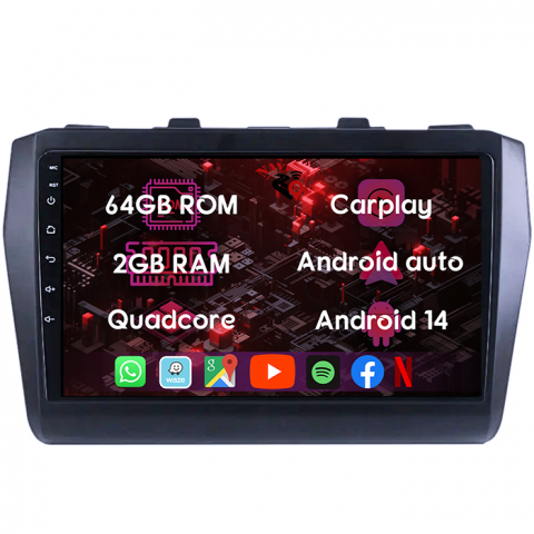 (Resigilata) Navigatie dedicata Suzuki Swift 2017-2018, 2GB RAM 32GB ROM, Quad Core, Display 9" IPS Full HD, Carplay, Android 13, Bluetooth, Magazin Play, Suport camere AHD [8]