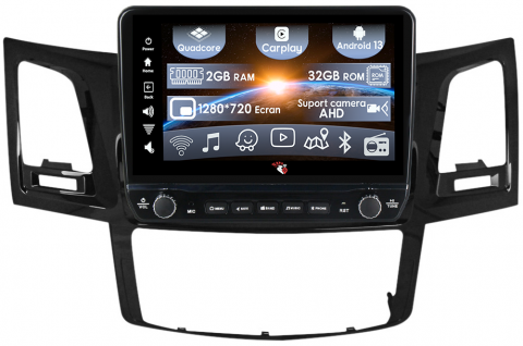 Hilux (2005-2015) - Navigatie dedicata Fortuner Hilux 2004-2014 cu butoane rotative model 2024, 9 Inch, 2GB RAM 32GB ROM, Quadcore, Android 13, WiFi, Bluetooth, Magazin Play