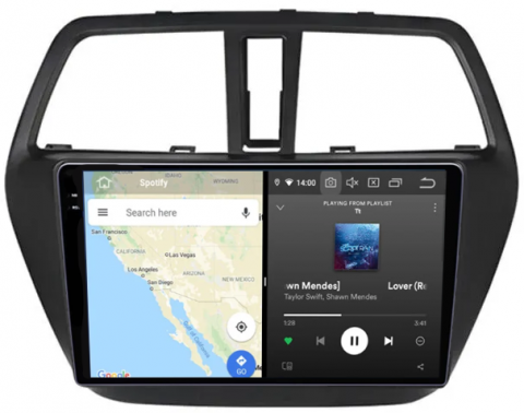 Navigatie dedicata Suzuki SX4 2014 S Cross, 12GB RAM 256GB ROM, Android 13, Rezolutie 2K, Display QLED, 9", DSP, Carplay, Android Auto, Internet, Youtube, Waze, Wi Fi, USB [2]