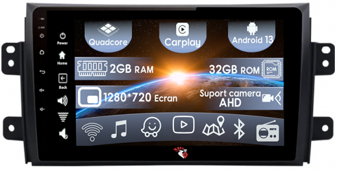 Fiat - (Resigilata) Navigatie dedicata Suzuki SX4, 2GB RAM 32GB ROM, Quad Core, Display 9" IPS Full HD, Carplay, Android 13, Bluetooth, Magazin Play, Suport camere AHD