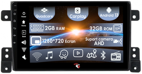 Suzuki - (Resigilata) Navigatie dedicata Suzuki Vitara 2005-2015, 2GB RAM 32GB ROM, Quad Core, Display 9" IPS Full HD, Carplay, Android 13, Bluetooth, Magazin Play, Suport camere AHD
