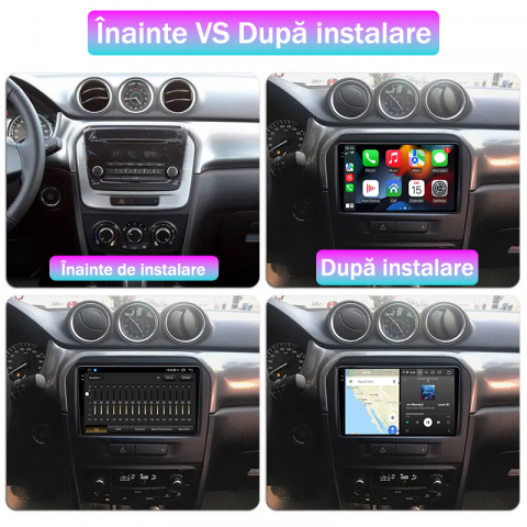 Navigatie dedicata Suzuki Vitara 2014-2018, 12GB RAM 256GB ROM, Android 13, Rezolutie 2K, Display QLED, 9", DSP, Carplay, Android Auto, Internet, Youtube, Waze, Wi Fi, USB [4]