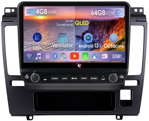 Tiida 2005-2010 - Navigatie dedicata Tiida 2005-2010 cu butoane rotative model 2024, 4 GB RAM 64 ROM, Quadcore, Android 13, Display QLED, 9", DSP, Carplay, Android Auto, Internet, Youtube , Waze ,