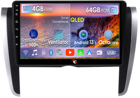 Allion 2007-2020 - Navigatie dedicata Toyota Allion 2007-2020, 4GB RAM 64GB ROM, Octacore, Android 13, Display QLED 9", DSP, Carplay, Android Auto, Internet, Youtube, Waze, WIFI, Bluetooth