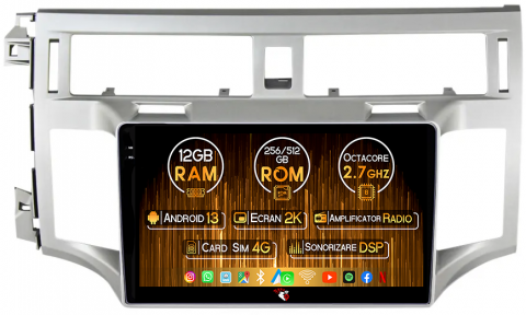 Toyota - Navigatie dedicata Toyota Avalon 2005-2010, 12GB RAM 256GB ROM, Android 13, Rezolutie 2K, Display QLED, 9", DSP, Carplay, Android Auto, Internet, Youtube, Waze, Wi Fi, USB